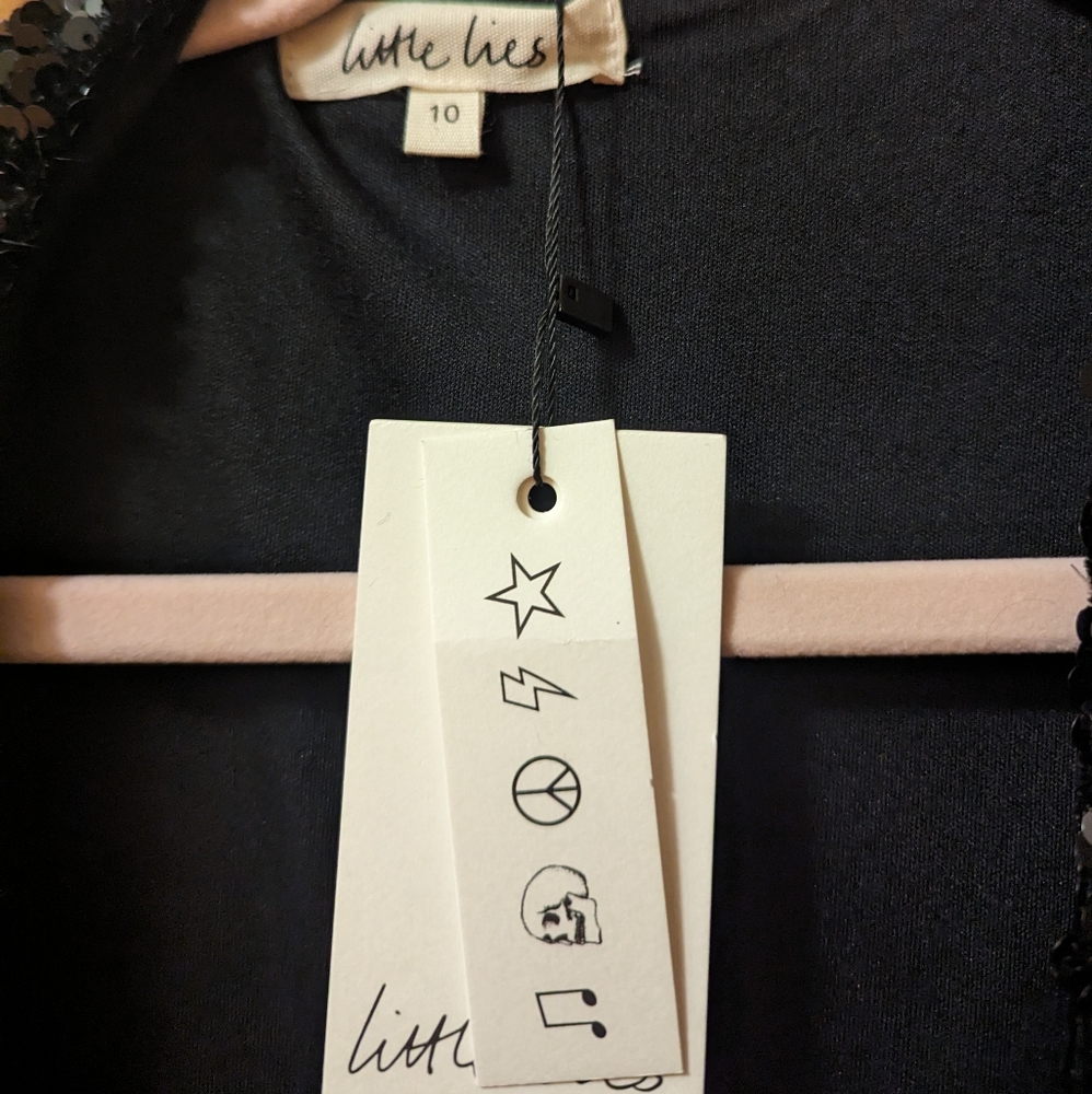 Little Lies Sequin Killer Queen Black Sequin Dress / Cardigan